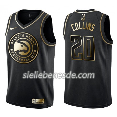 Herren NBA Atlanta Hawks Trikot John Collins 20 Nike Schwarz Golden Edition Swingman